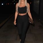 Belle Hassan in a Black Top Arrives at Ours Restaraunt in London 12/15/2020