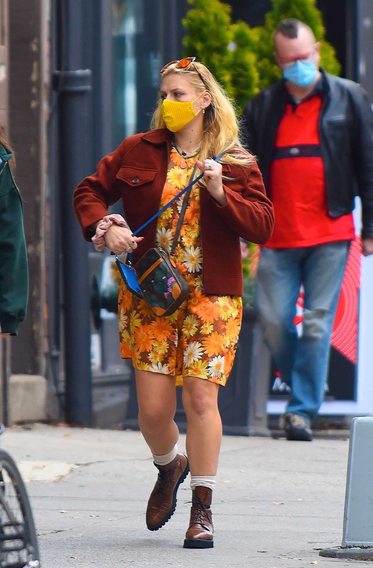 Busy Philipps in a Yellow Floral Dress