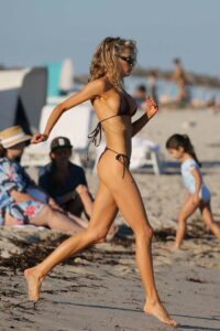 Charlotte Mckinney in a Brown Bikini