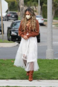 Chrissy Teigen in a Protective Mask