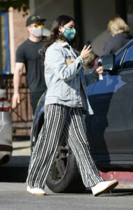 Eiza Gonzalez in a Striped Pants