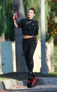 Elisabetta Canalis in a Black Outfit