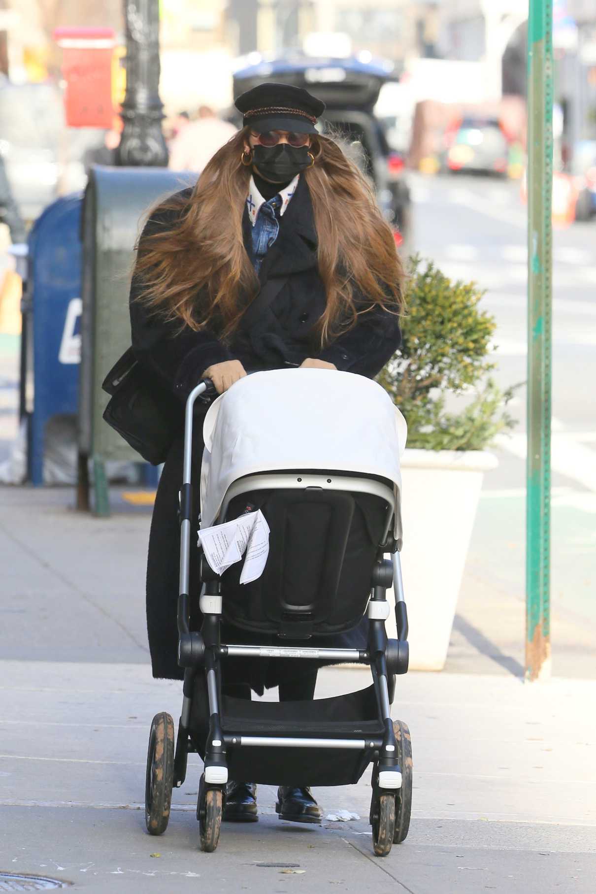 Gigi Hadid in a Black Cap