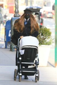 Gigi Hadid in a Black Cap