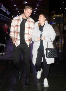 Jacqueline Jossa in a Grey Puffer Coat