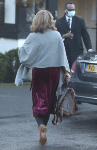 Jacqui Smith in a Purple Dress