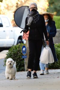 Jamie Lee Curtis in a Black Outfit