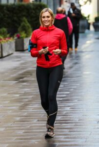 Jenni Falconer in a Red Track Jacket