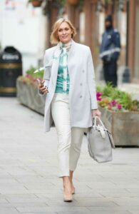 Jenni Falconer in a White Coat