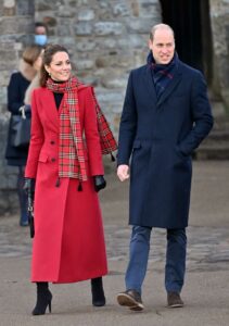 Kate Middleton in a Red Coat