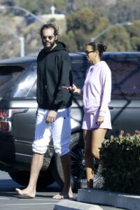 Lais Ribeiro in a Purple Hoodie