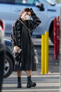 Lucy Hale in a Black Dress
