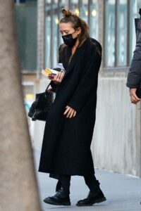 Mary-Kate Olsen in a Black Coat