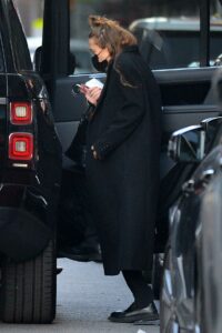 Mary-Kate Olsen in a Black Coat