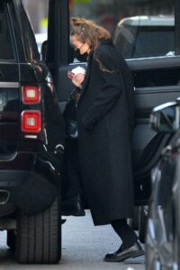 Mary-Kate Olsen in a Black Coat