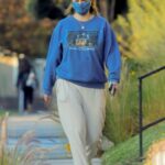 Mischa Barton in a Blue Sweatshirt Was Seen Out in Los Angeles 12/02/2020