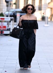 Myleene Klass in a Black Outfit