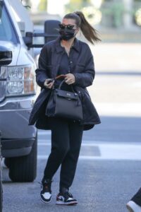 Sofia Richie in a Black Protective Mask