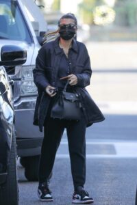 Sofia Richie in a Black Protective Mask