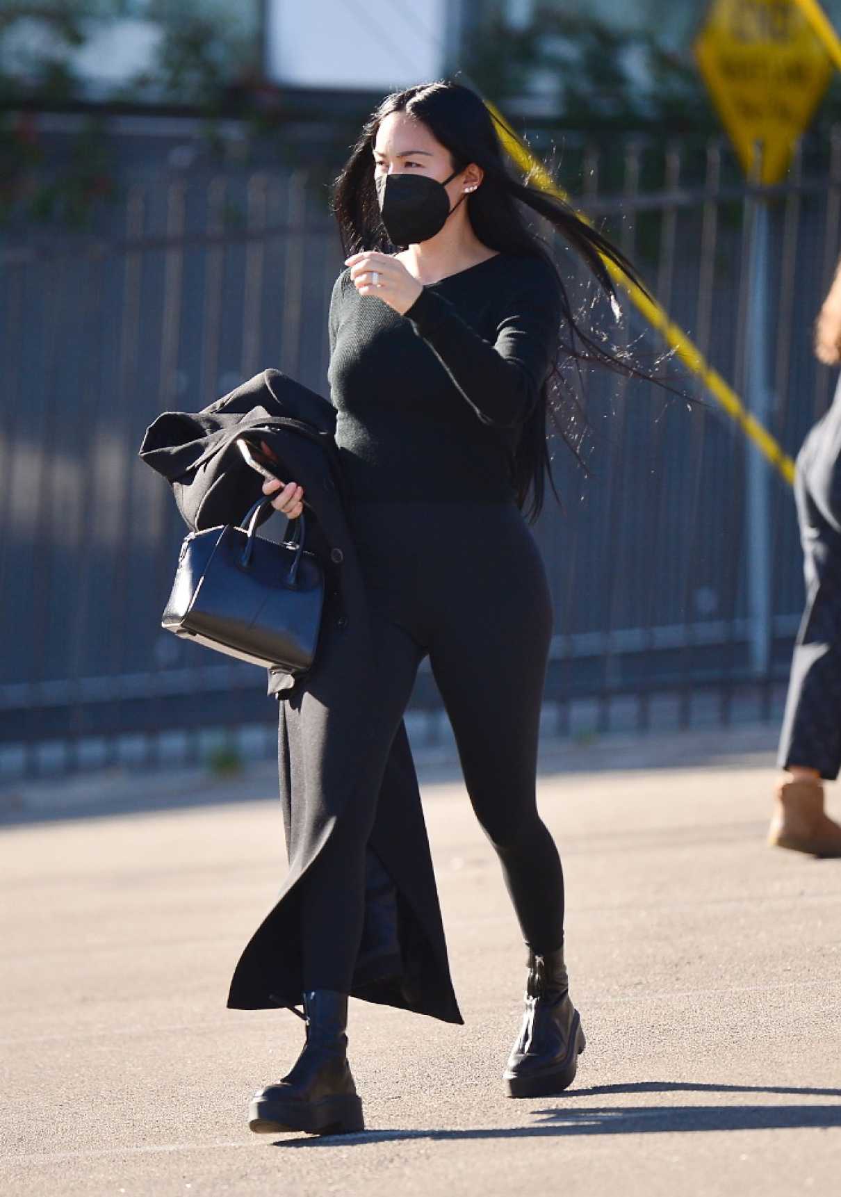 Stephanie Shepherd in a Black Outfit Was Seen Out in Los Angeles 12/06 ...