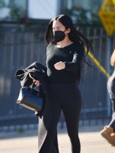 Stephanie Shepherd in a Black Outfit