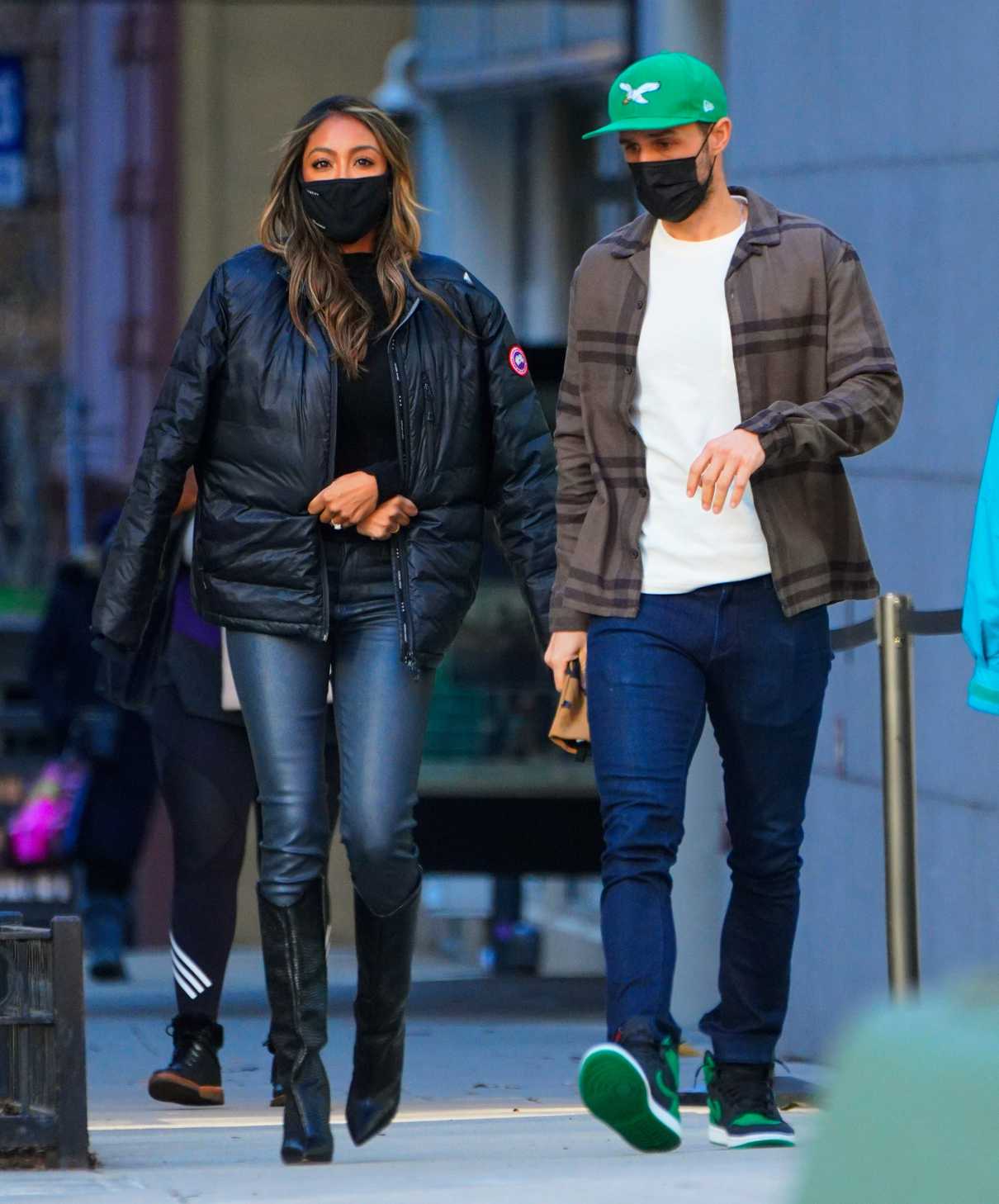 Tayshia Adams in a Black Jacket