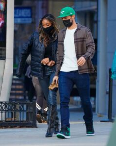 Tayshia Adams in a Black Jacket