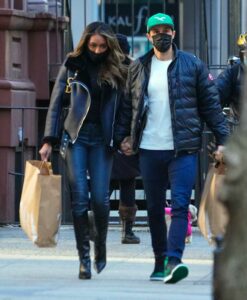 Tayshia Adams in a Black Jacket