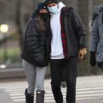 Tayshia Adams in a Black Puffer Jacket Was Spotted Out with Zac Clark at a Central Park in New York 12/26/2020
