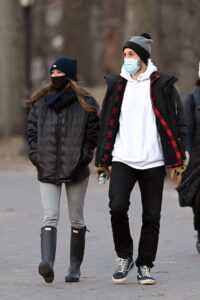 Tayshia Adams in a Black Puffer Jacket