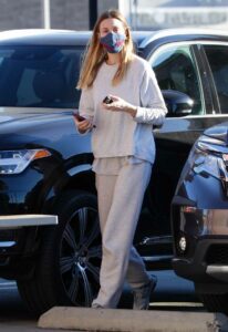 Whitney Port in a Grey Sweatsuit