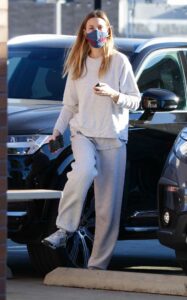 Whitney Port in a Grey Sweatsuit