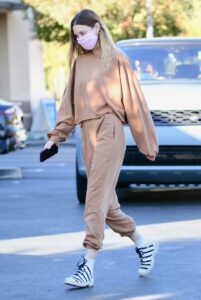 Whitney Port in a Tan Sweatsuit