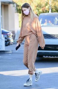 Whitney Port in a Tan Sweatsuit