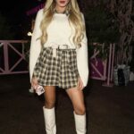 Zaralena Jackson in a Plaid Shirt Arrives for the Boujee Restaraunt Launch Party in Liverpool 12/03/2020