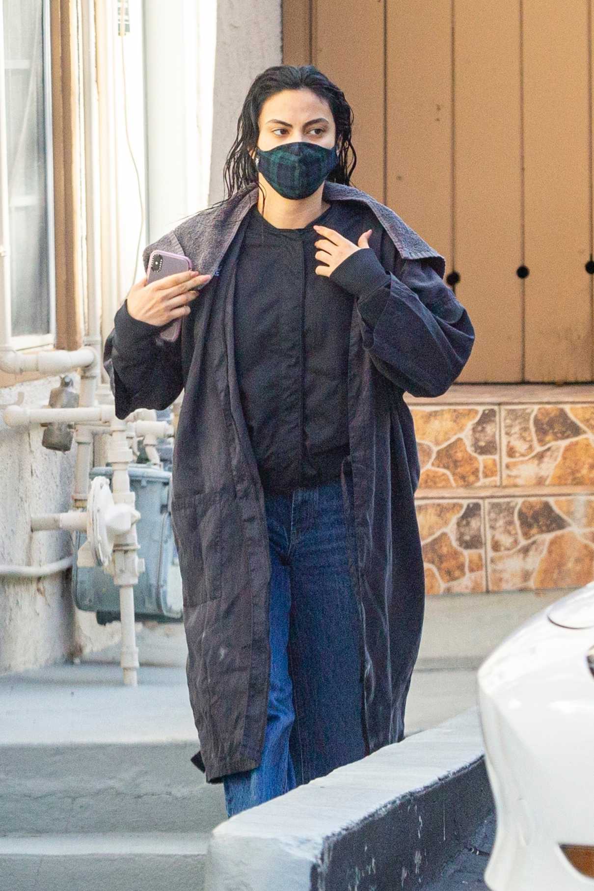 Camila Mendes in a Protective Mask