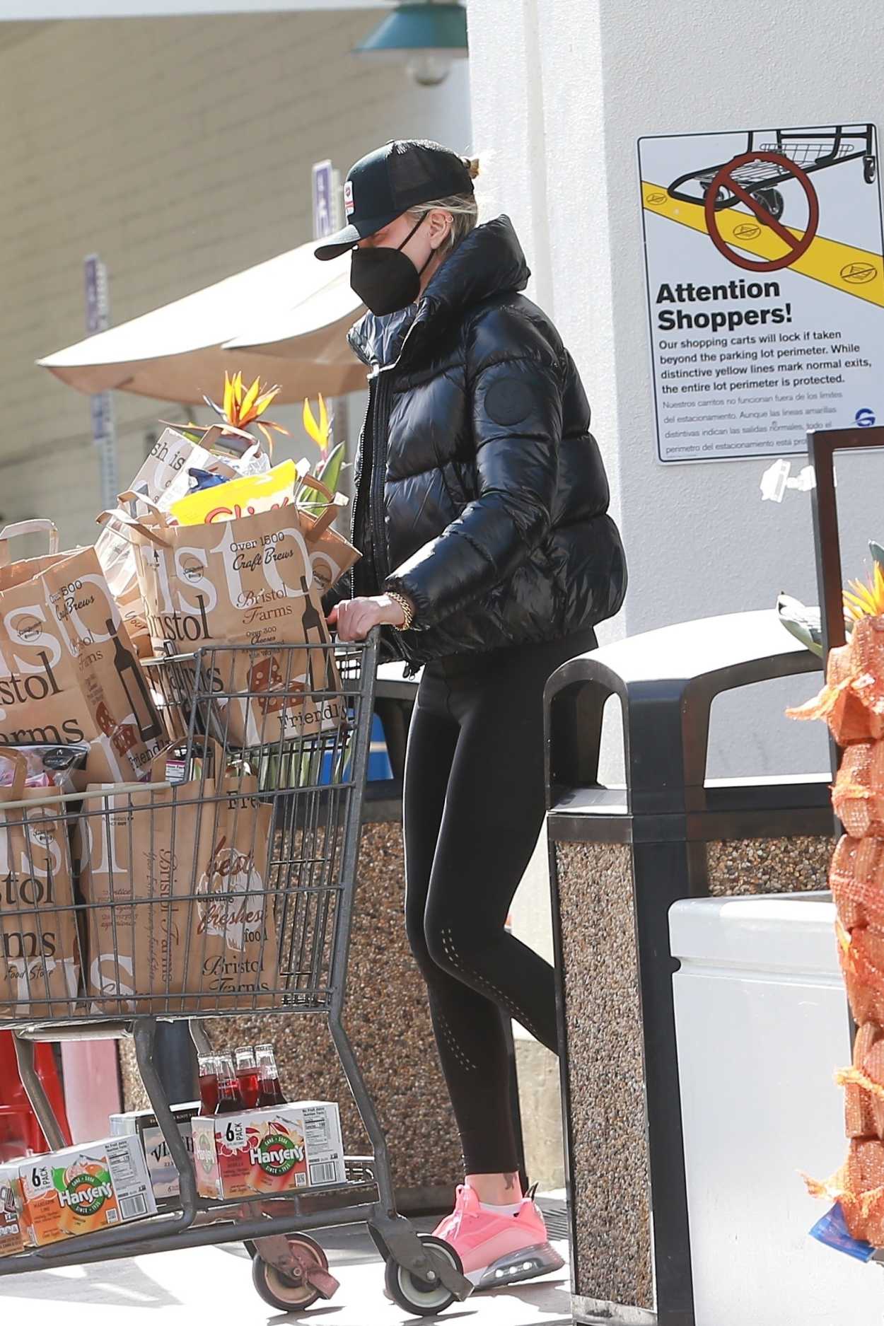 Charlize Theron in a Black Puffer Jacket
