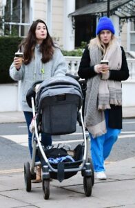 Cressida Bonas in a Blue Beanie Hat