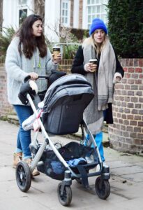 Cressida Bonas in a Blue Beanie Hat