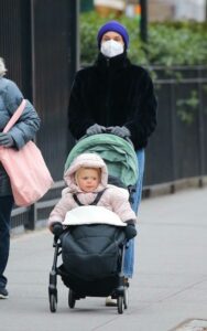 Diane Kruger in a Purple Knit Hat