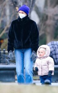 Diane Kruger in a Purple Knit Hat