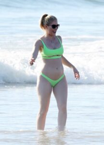 Heidi Montag in a Neon Green Bikini