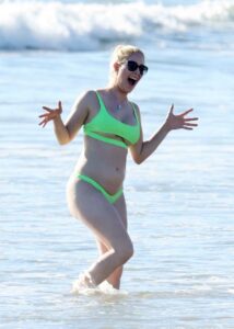 Heidi Montag in a Neon Green Bikini