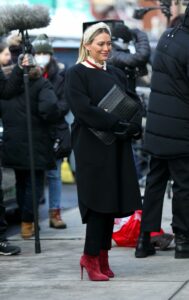 Hilary Duff in a Black Jacket