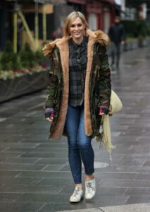 Jenni Falconer in a Camouflage Coat