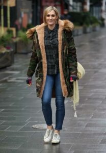 Jenni Falconer in a Camouflage Coat