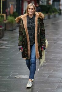 Jenni Falconer in a Camouflage Coat