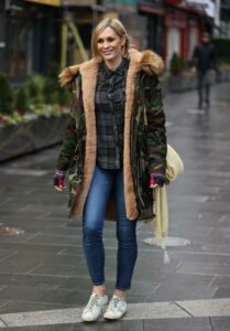 Jenni Falconer in a Camouflage Coat