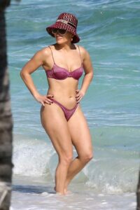 Jennifer Lopez in a Purple Bikini
