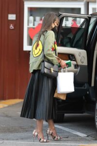 Jordana Brewster in a Black Protective Mask